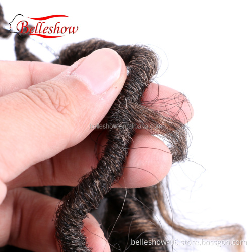 Hot sell Hot Sell New 18inch 24 strands double pack curly faux locs crochet hair goddess locs Crochet Hair River Faux Locs